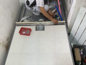 静岡県沼津市　S様邸　浴室の床工事（2）